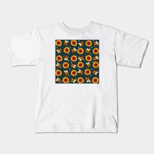 Bees & sunflower Kids T-Shirt